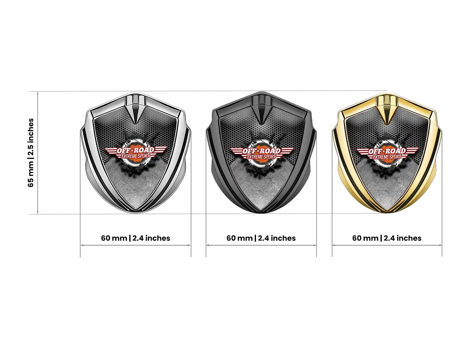 Metal Domed Emblem Minimal Modern